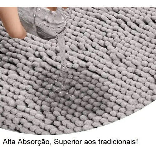 Tapete Banheiro Chenille Absorvente Antiderrapante